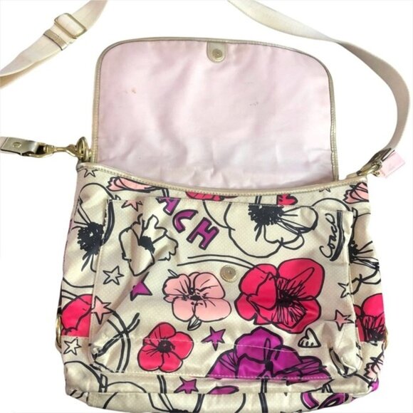 Coach Kyra Poppy Daisy Floral Messenger Bag - Picture 5 of 16